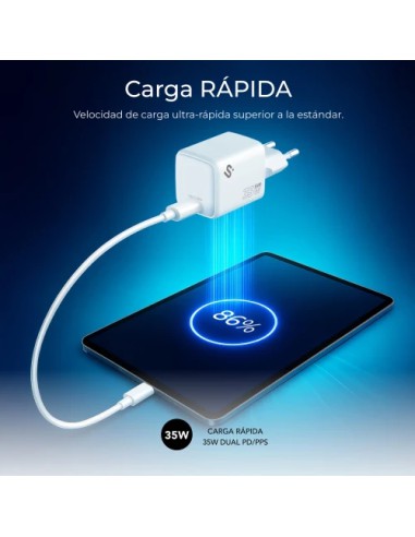 SUBBLIM CARGADOR GAN 35W CHARGER USB C