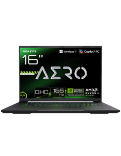 GIGABYTE AERO X16 1VH93ESC64AH Copilot+ PC AMD Ryzen AI 7 350 Portátil 40,6 cm (16") WQXGA 32 GB DDR5-SDRAM 1 TB SSD NVIDIA GeFo