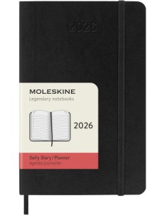 AGENDA 2026 TAPA BLANDA 12 MESES DIARIA P (9 x 14 CM) NEGRA MOLESKINE DSB12DC2Y26