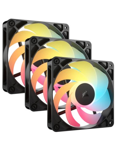 Corsair RS120-R ARGB Carcasa del ordenador Ventilador 12 cm Negro 3 pieza(s)