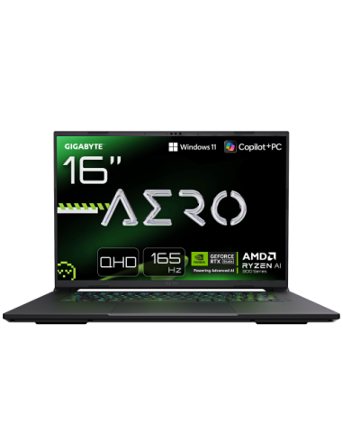 GIGABYTE PORTATIL AERO X16 2WHA3ESC64AH,AMD RYZEN AI 9 HX 370,32GB DDR5,SSD 1TB,16" QHD+ 165HZ,RTX5070/8GB,W11 HOME