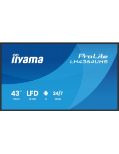 IIYAMA MONITOR 43" 3840x2160, UHD VA DLED 500cd/m, HORIZ Y VERT, MM 2x 10W, 2x HDMIx 1x USB-C, USB 2.0 x2, WiFi, LAN, Media Play