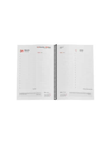 AGENDA 2026 TOKIO D/P 17x24 NEGRO CASTELLANO INGRAF 356562