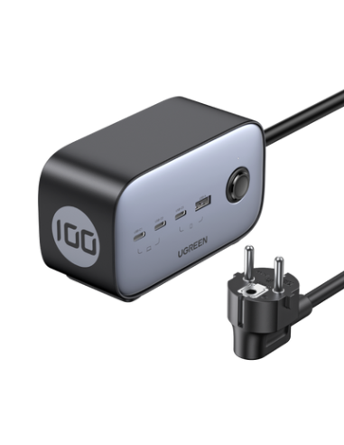 Ugreen DigiNest Pro 1 salidas AC Tipo C 1,8 m 4 3680 W Negro