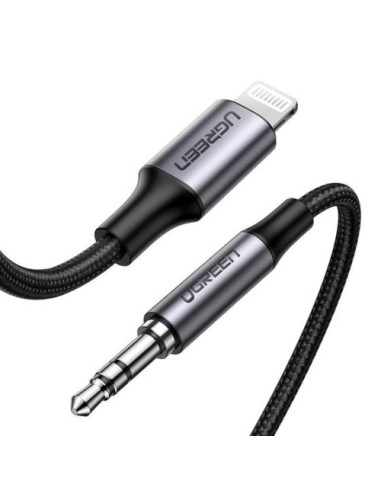 Ugreen 70509 cable de teléfono móvil Plata 1 m 3,5mm Lightning