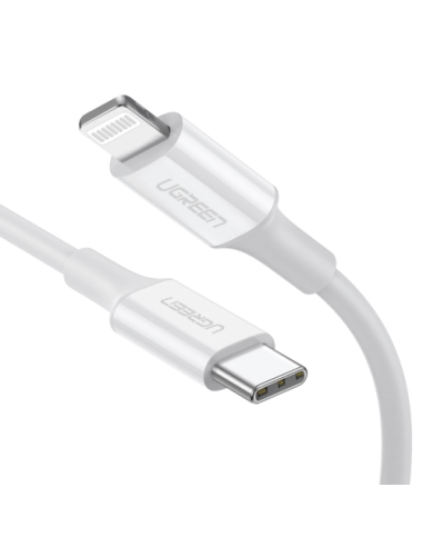 Ugreen 10493 cable de conector Lightning 1 m Blanco