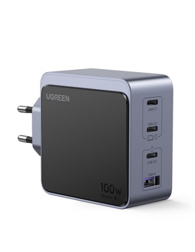 Ugreen Nexode S 100W 4-Port GaN Fast Charger EU gray Ordenador portátil, Teléfono móvil, Portátil, Batería portátil, Tableta Gri