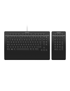 3Dconnexion Keyboard Pro with Numpad teclado Oficina USB + RF Wireless + Bluetooth QWERTY Internacional de EE.UU. Negro