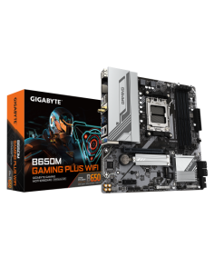 GIGABYTE B650M GAMING PLUS WIFI Placa base - Procesadores AMD Ryzen 9000, VRM de 5+2+2 fases, hasta 8000 MHz DDR5, 2xPCIe 4.0 M.