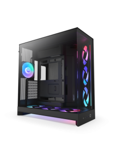 CAJA NZXT H9 FLOW RGB+ (2025) DUAL-CHAMBER MID-TOWER CASE W/ RGB FANS & CONTROLLER - ALL BLACK