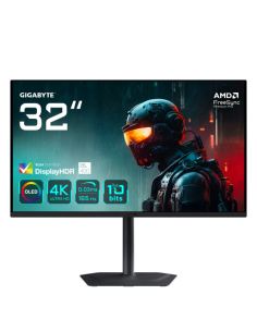 GIGABYTE MO32U 31,5" Monitor Gaming OLED 4K UHD - 3840 x 2160, 165Hz, 0.03ms, 250 cd/m², Display HDR True Black 400, HDMI 2.1, D
