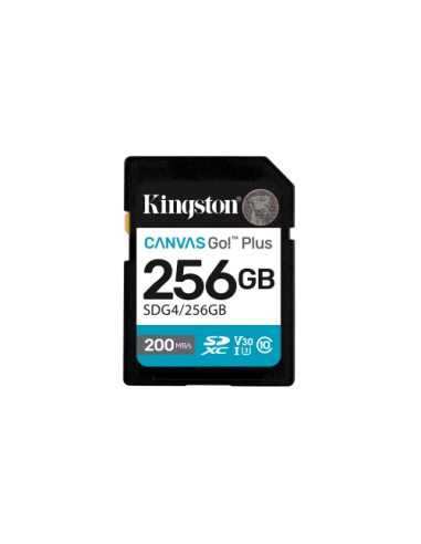 Kingston Technology 256GB SDXC Canvas Go Plus Gen4 200MB/s C10 UHS-I U3 V30