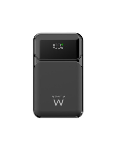 Ewent Power Bank de 65W y 20,000 mAh Batería Externa de Carga Rápida con Entrada y Salida USB-C