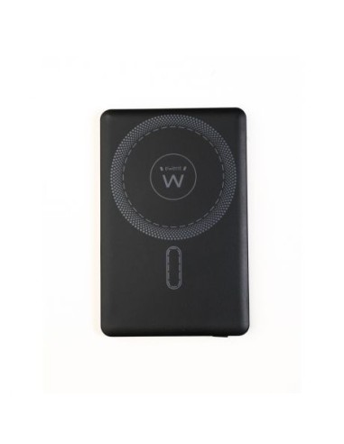EWENT POWERBANK ULTRASLIM MAGSAFE 5000MAH  PD 20W, 1X USB-C (IN/OUT), 1X USB-A PORT, 104X67X8’55MM, 112GR, BLACK