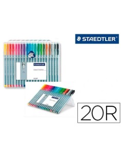 ESTUCHE 20 PIEZAS TRIPLUS FINELINER 334 (14+6 DE REGALO) SURTIDAS STAEDTLER 334 SB20P3
