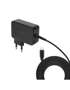 TooQ Cargador de portátil GAN USB-C PD 100W, Negro