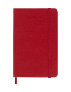 AGENDA 18M 2025-2026 SEMANAL P (9 X 14 CM) ROJO TAPA DURA MOLESKINE DHF218WN2Y26