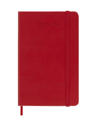 AGENDA 18M 2025-2026 SEMANAL P (9 X 14 CM) ROJO TAPA DURA MOLESKINE DHF218WN2Y26