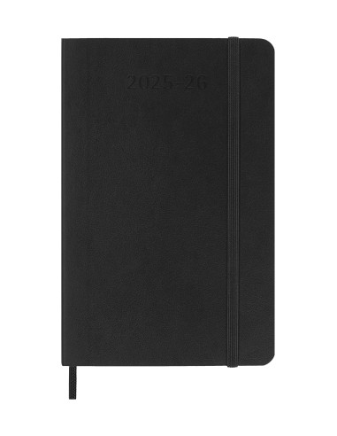 AGENDA 18M 2025-2026 SEMANAL P (9 X 14 CM) NEGRA TAPA BLANDA MOLESKINE DSB18WN2Y26