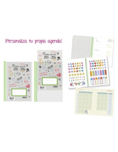 AGENDA ESCOLAR 2025-2026 PERSONALIZABLE 4º SEMANA VISTA TAPA POLIPROPILENO INGRAF 333353