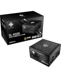 FUENTE ALIMENTACION ASROCK SL-650G,PSU,650W,80 PLUS GOLD,135MM,MODULAR,PCI-E 5.1 (12+4pin)x1,PCI-E (6+2 pin)x3,SATA (5 pin)x9