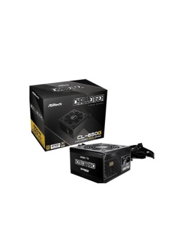 FUENTE ALIMENTACION ASROCK CL-650G,PSU,650W,80 PLUS GOLD,120MM,ACTIVE PFC,PCI-E (6+2 pin)x4,SATA (5 pin)x4