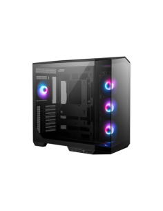 CAJA MSI MAG PANO 100R PZ,3x2.5"+2x2.5"/3.5”,3x120+1x120MM (ARGB),2xUSB3.2+1USB3.2 TYPE C+AUDIO+MICRO,MID TOWER,NEGRA