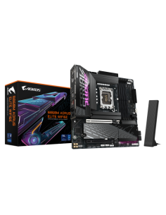 GIGABYTE B860M AORUS ELITE WIFI6E Placa base - CPUs Intel Core Ultra, VRM de 12+1+2+1 fases, hasta 9200MHz DDR5, 1xPCIe 5.0 + 2x