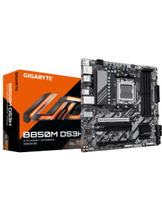 GIGABYTE B850M DS3H Placa Base - Procesadores AMD Ryzen Serie 9000, 16+2+2 fases VRM digitales, hasta 8200MHz DDR5 (OC), 1xPCIe 