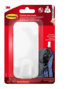BLISTER 1 GANCHO ADHESIVO BLANCO EXTRAGRANDE HASTA 4,5KG COMMAND 17010FESIP 3M 7100306463