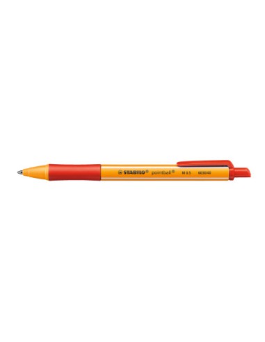 STABILO pointball Rojo Bolígrafo de punta retráctil con pulsador 1 pieza(s)