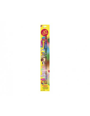 ESTUCHE 37 BARRAS DE PLASTILINA 15G COLORES SURTIDOS JOVI 90/37