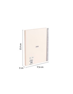 CUADERNO A5 CON ESPIRAL Y TAPA DURA, 80 HOJAS BLANCAS DE 95 GR/M, COLECCIÓN 430 SINCE 1918, BEIGE MILAN 57151E80BG