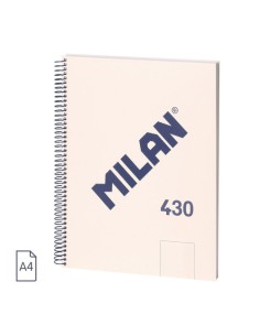 CUADERNO A4 CON ESPIRAL Y TAPA DURA, 80 HOJAS BLANCAS DE 95 GR/M, COLECCIÓN 430 SINCE 1918, BEIGE MILAN 57141E80BG