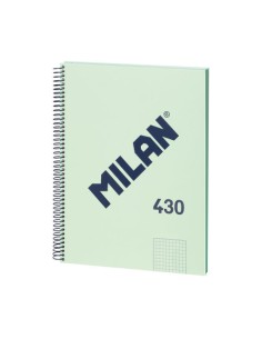 LIBRETA CON ESPIRAL, PAPEL CUADRICULADO, 80 HOJAS A4, SERIE 1918, VERDE MILAN 57143E80GR