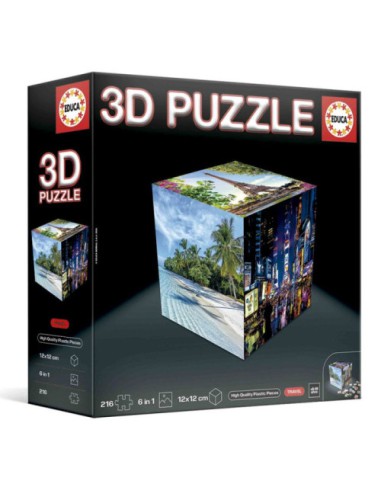 PUZZLE CUBO 3D VIAJES EDUCA BORRAS 20124