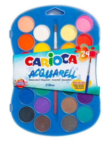 ESTUCHE 24 ACUARELAS CARIOCA 42405