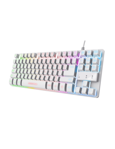 Trust GXT 833W Thado teclado Juego USB QWERTY Español Blanco