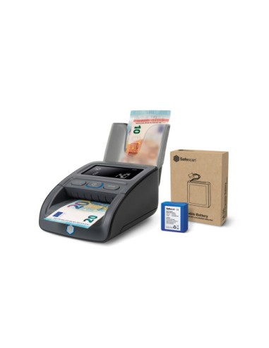 PACK DETECTOR BILLETES FALSOS 155-S + APILADOR RS-100 + BATERIA RECLARGABLE LB-105 SAFESCAN 112-0732