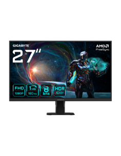 GIGABYTE GS27FA Monitor para juegos de 27” FHD - 1920 x 1080 (FHD), 180Hz, 1ms, 300 cd/m², FreeSync, HDR Ready, HDMI 2.0