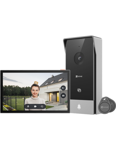 EZVIZ HP5 sistema de intercomunicación de video 17,8 cm (7") Negro, Plata