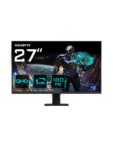 GIGABYTE GS27QA 27" Monitor de Juego QHD - 2560 x 1440 (QHD), 180Hz, 1ms, 300 cd/m2, FreeSync, HDR Ready, HDMI 2.0, Displayport 