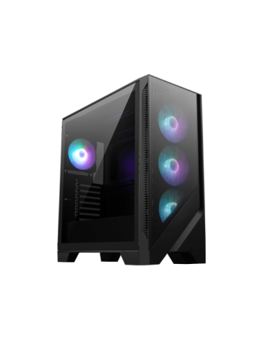 MSI MAG FORGE 320R AIRFLOW carcasa de ordenador Micro Torre Negro, Transparente
