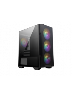 MSI MAG FORGE M100R carcasa de ordenador Midi Tower Negro, Transparente