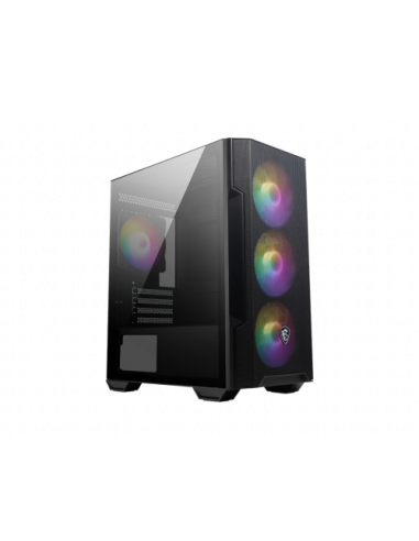 MSI MAG FORGE M100R carcasa de ordenador Midi Tower Negro, Transparente