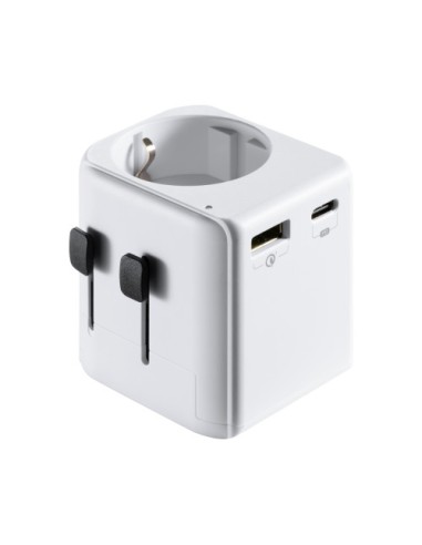 Ewent EW1472 adaptador de enchufe eléctrico Universal Blanco