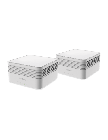 Strong MESHKITAX3000 sistema Wi-Fi Mesh (Wi-Fi en malla) Doble banda (2,4 GHz / 5 GHz) Wi-Fi 6 (802.11ax) Blanco 2 Interno