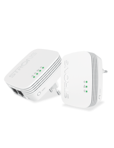 Strong POWERLWF600DUOMINI adaptador de red PowerLine 600 Mbit/s Ethernet Wifi Blanco 2 pieza(s)