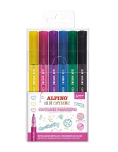 Alpino AR001044 marcador 6 pieza(s) Punta redonda Colores surtidos