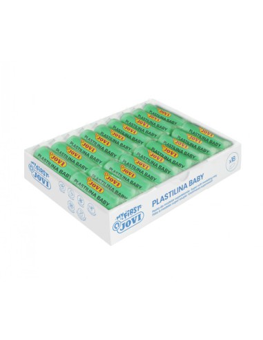 MY FIRST PLASTILINA BABY CAJA 18 PASTILLAS PASTA PARA MODELAR SÚPER BLANDA 38 G VERDE NEW JOVI 37010